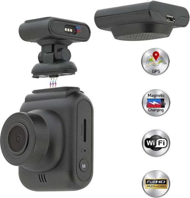 Produktbild Tellur Dash Patrol DC2 FullHD 1080P, GPS black (Eingebautes Display, GPS-Empfänger, Eingebaute Anzeige, Akku, Beschleunigungssensor, Full HD)