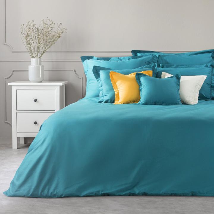 Immagine prodotto Eurofirany NOVA COLOR POS / NOVAC / TU / PO Copripiumino in cotone satinato, 220X200 cm, colore: turchese (Copripiumino, 220 x 200 cm)