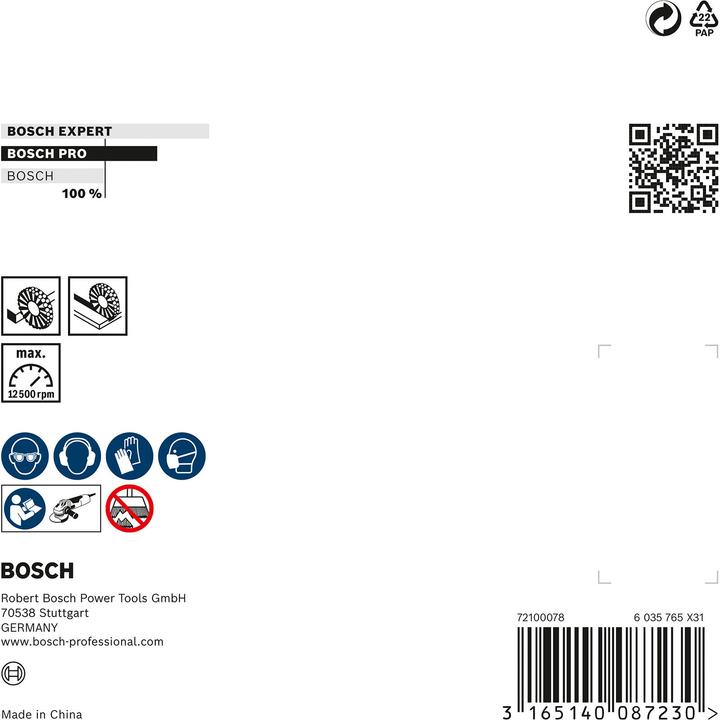 Actual product image Bosch Professional Zubehör PRO Metal clean tapered brush, 100 x 0.3 mm, thread