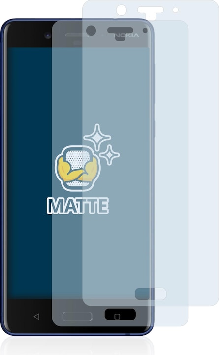 Actual product image BROTECT Anti-glare screen protector matt (2 Piece, Nokia 8)