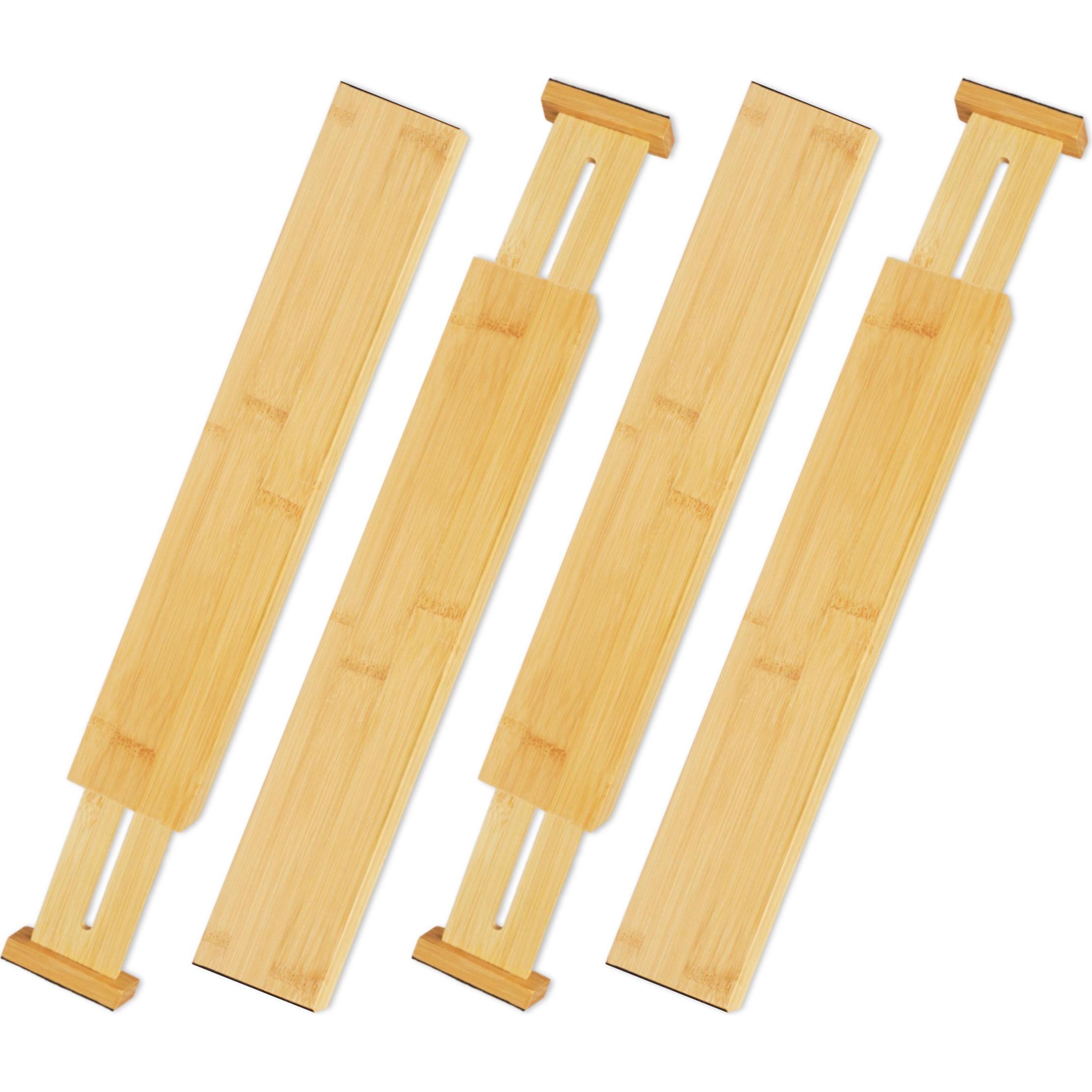 Relaxdays Schubladentrenner, Küchen Organizer, Braun