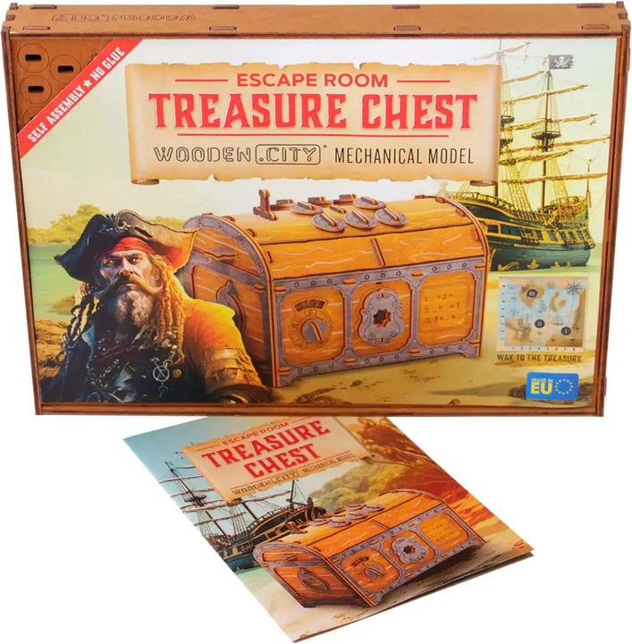 Actual product image WoodenCity 3D Treasure Chest Escape Room