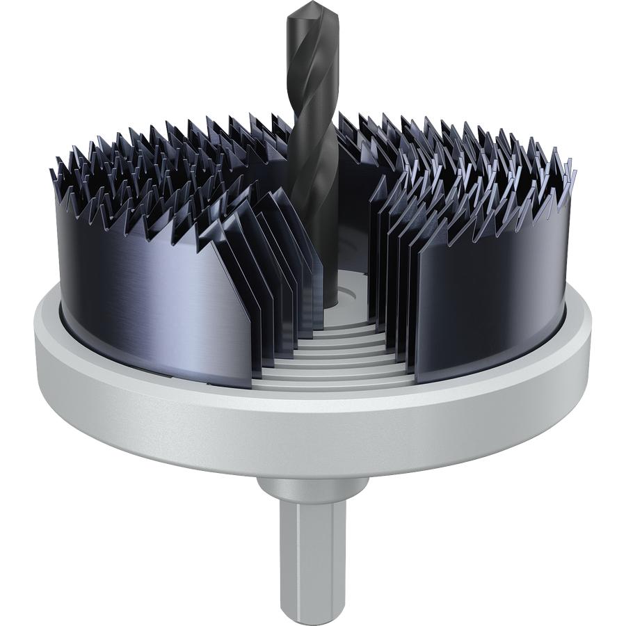 Bosch Professional Zubehör, Sega a tazza, Wood and Drywall Multiblade Lochsägen-Set, 26/32/39/45/51/58/64 mm, Schnitttiefe 18,5 mm, 7-tlg.