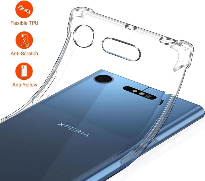 Actual product image Screenguard Sony Xperia XZ1 Case Crystal Soft Airbag Bumper (Sony Xperia XZ1)