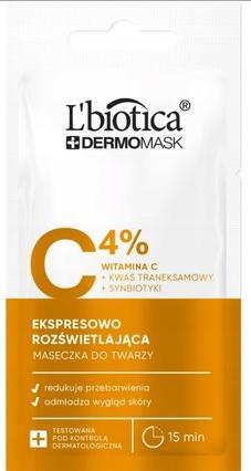 L´Biotica Lbiotica Dermomask Gesichtsmaske Instant Brightening Mit Vitamin C 8 Ml (8 ml)