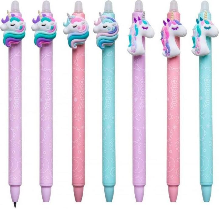 Immagine prodotto Cool Penna automatica cancellabile COLORINO Unicorn, vari colori, 0,5 mm (Multicolore, 36x)