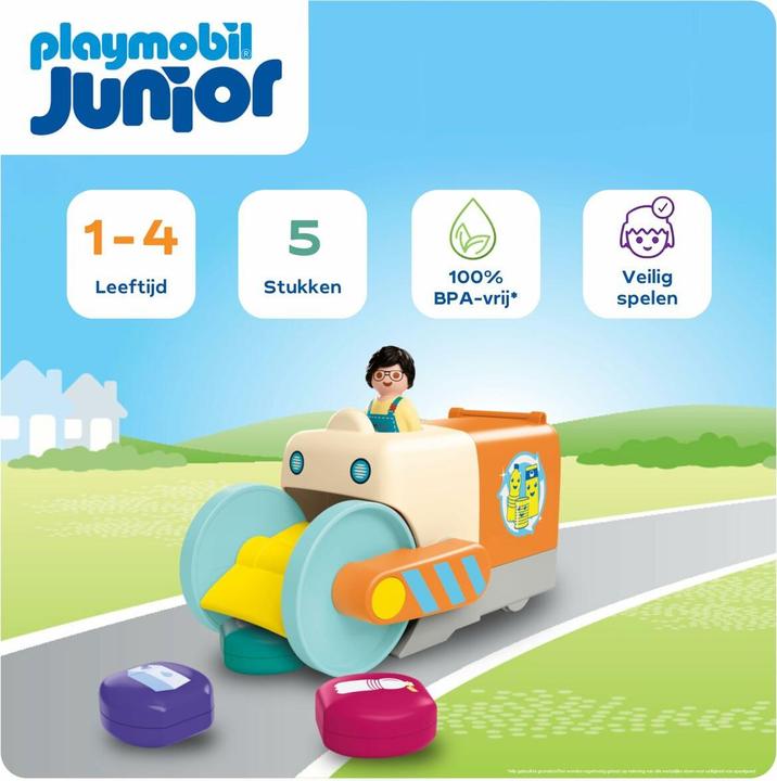 Produktbild Playmobil JUNIOR: Spassiges Müllsammelfahrzeug (71774, Playmobil Junior)
