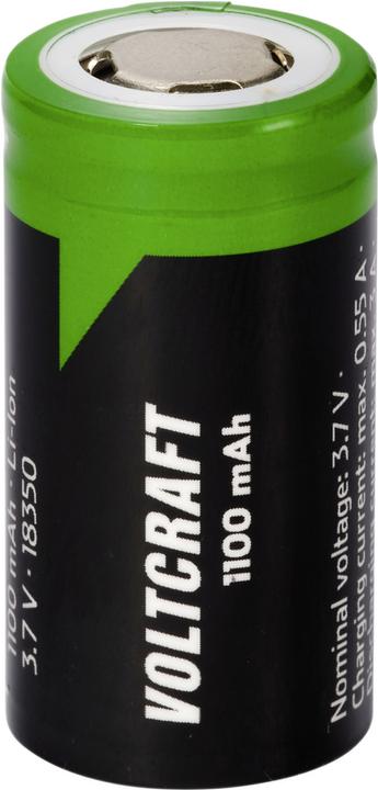 Actual product image Voltcraft VC-18350 Spezial-Akku 18350 Flat-Top Lithium 3.7 V 1100 mAh (1 pcs., 18350, 1100 mAh)