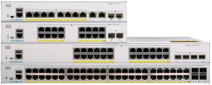 Productafbeelding Cisco PoE+ schakelaar C1000-16P-E-2G-L 16 poorten (16 Havens)
