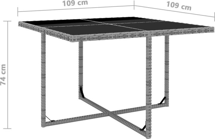 Produktbild vidaXL Gartenmöbel-Set (109 x 109 x 74 cm)