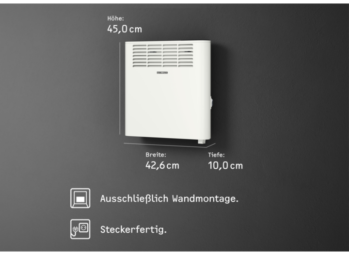 Produktbild Stiebel Eltron CNS 1000 Plus LCD, 1,0 kW Wandkonvektor für ca. 12 m², TÜV geprüft (1000 W)