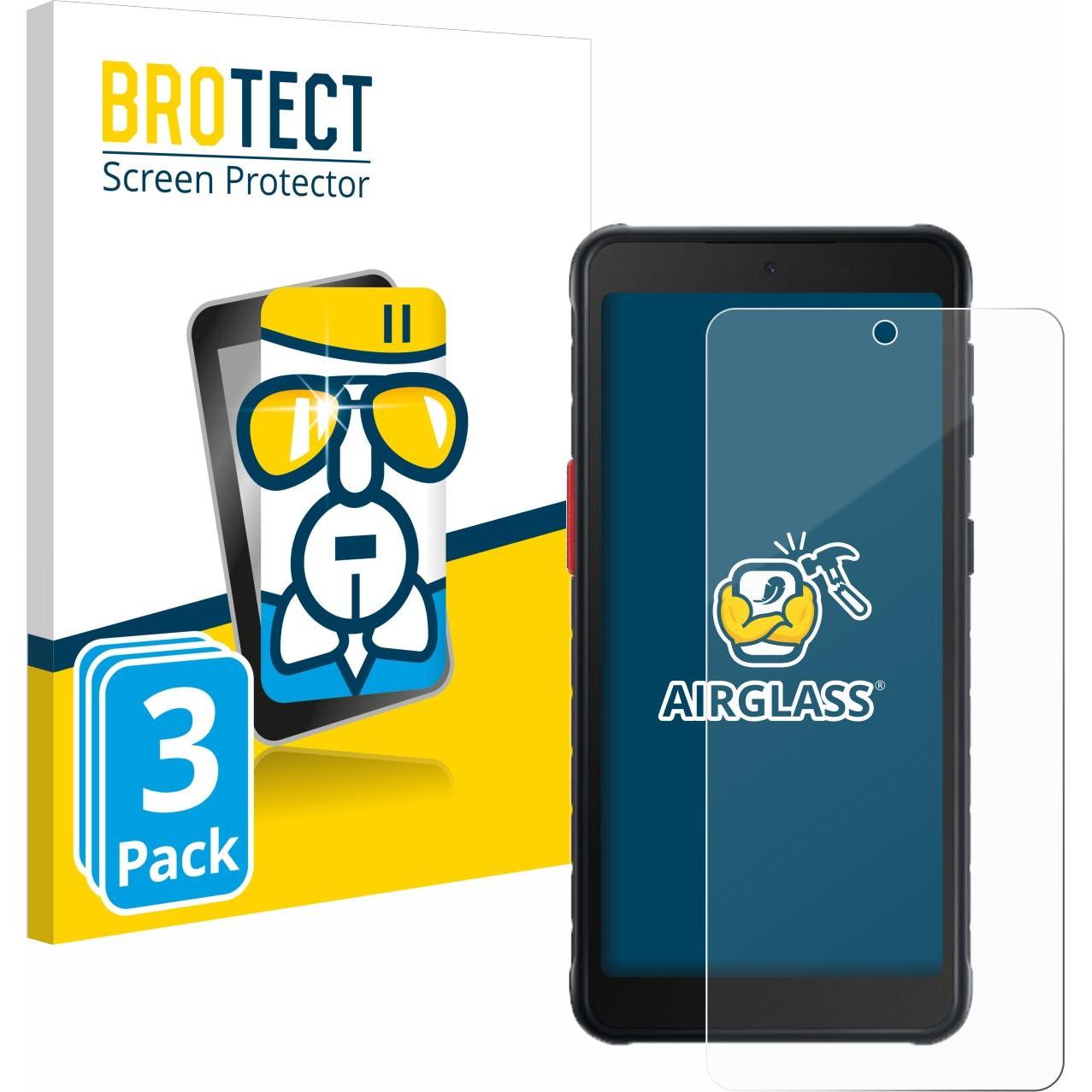 BROTECT AirGlass Panzerglasfolie (3 Stück, Samsung Galaxy S21), Smartphone Schutzfolie, Transparent