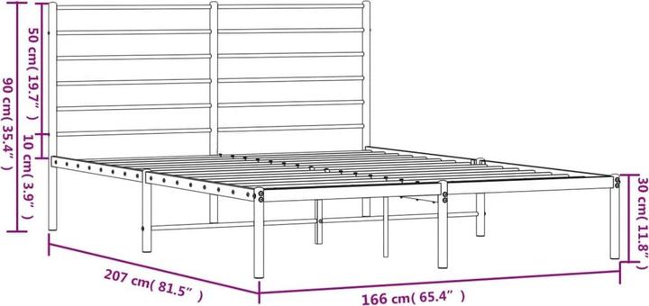 Image du produit vidaXL Bettgestell (193 x 203 cm)
