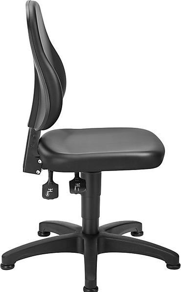 Image du produit eurokraft basic Siège d'atelier, similicuir, avec patins, 440 - 620 mm.