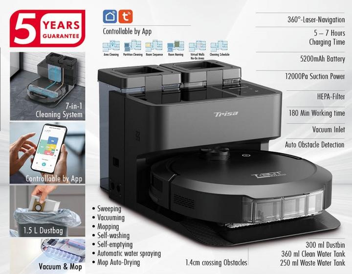 Trisa Roboterstaubsauger T-Bot Max 12000
