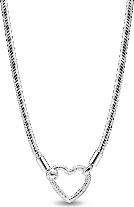 Pandora Moments Herz Halskette Silber (Silber 925, 45 cm)