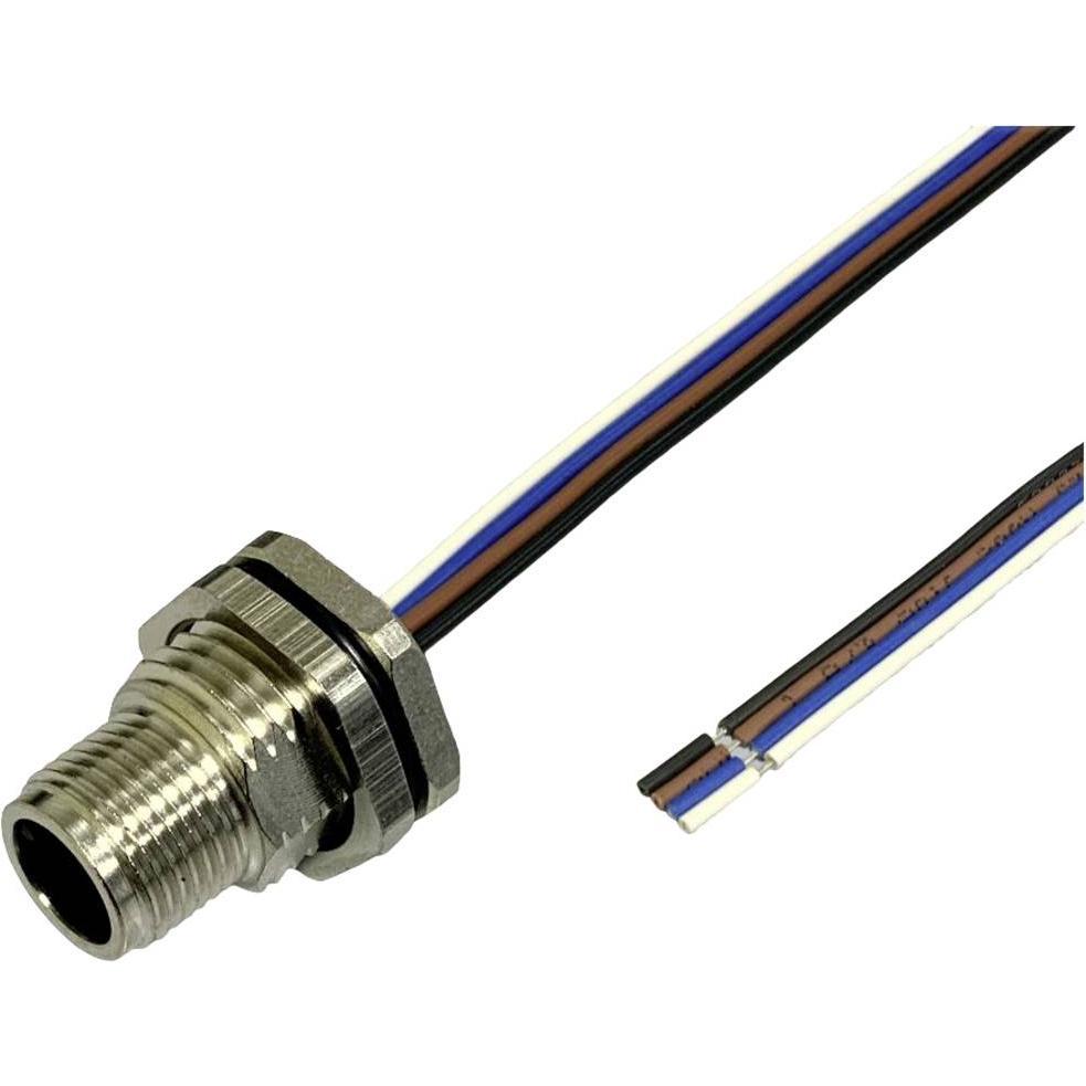 BKL Electronic 2703005 Sensor/Aktor Einbaustecker M12 5 m Polzahl: 4.5 1 St., Elektronikkabel + Stecker