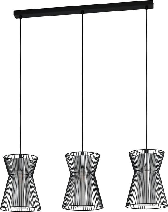 Produktbild EGLO Pendelleuchte MASETA 3x E27 Schwarz (E27)