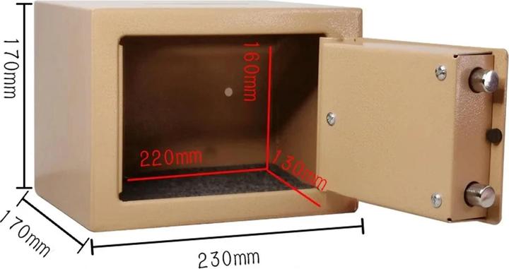 Produktbild Extralink Startseite | Sicher zu Hause | Büro Schlüsselbox Safe gold S-404