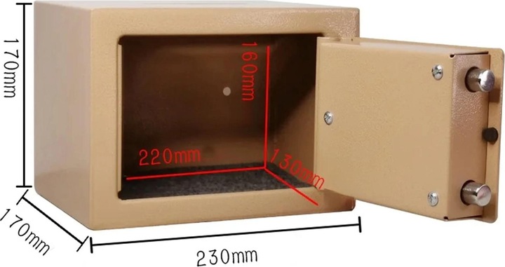 Produktbild Extralink Startseite | Sicher zu Hause | Büro Schlüsselbox Safe gold S-404