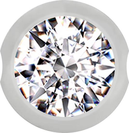 Image du produit Star Piercing Ball Closure Boule argentée avec cristal argenté (sans laiton, Acier chirurgical 316L)