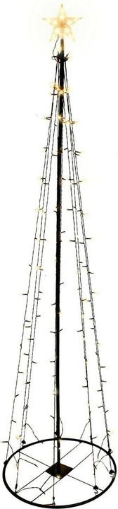 Mojawo XXL LED Metal Christmas Tree with Star warm white 154 LEDs 240cm