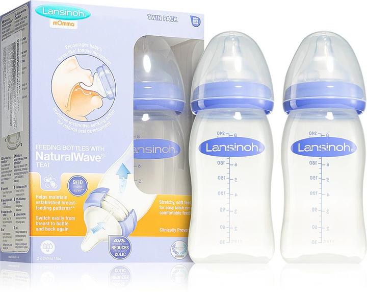 Lansinoh NaturalWave Baby Bottle (240 ml)
