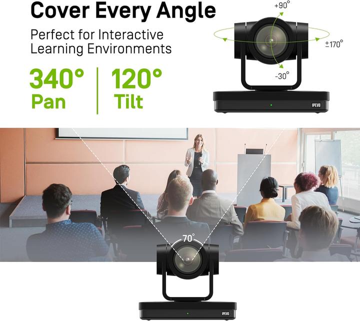 Image du produit Ipevo KFT VC-Z4K Caméra PTZ UHD 4K noire (3840 x 2160 pixels)