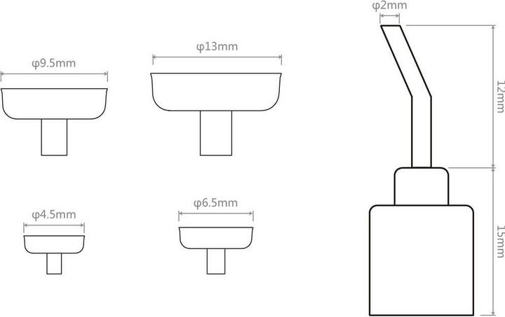 Produktbild Toolcraft TPS-800SN1 Lotabsaugdüse Spitzen-Grösse 2 mm Spitzen-Länge 27 mm Inhal