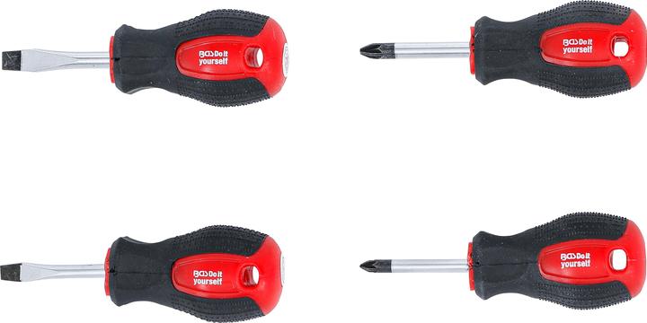 Actual product image BGS Carburetor Screwdriver Set Slot SL / Cross Slot PZ Blade Length 40 mm 4 pcs. (Port, Pozidriv cross recess (PZ))