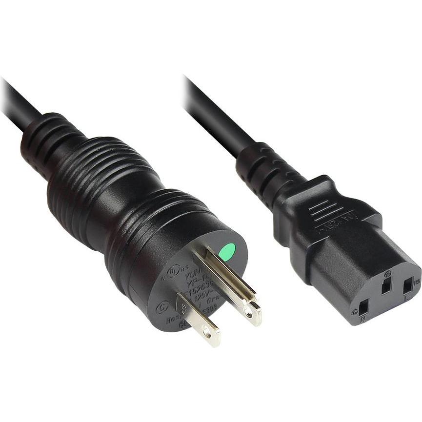 Good Connections Alcasa P4930-S010. Kabellänge: 1 m, Anschluss 1: NEMA 5-15P, Anschluss 2: C13-Koppler, Kabeltyp:... (1 ...