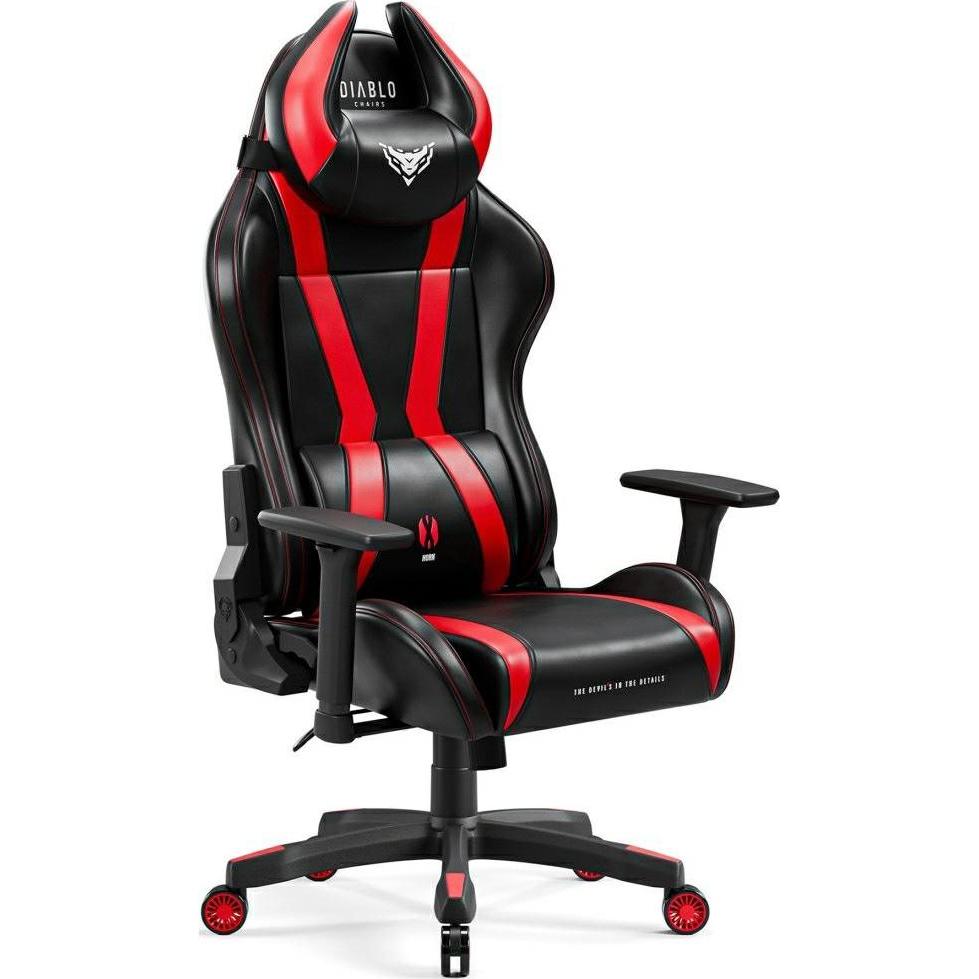 Diablo Gaming stoel X-Horn 2.0 Gaming Chair Normaal, Zwart-rood, Gaming stoel, Zwart
