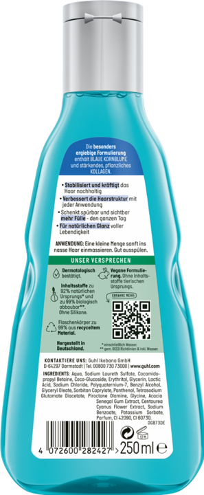 Produktbild Guhl Langzeit Volumen Shampoo kräftigend (250 ml, Flüssiges Shampoo)