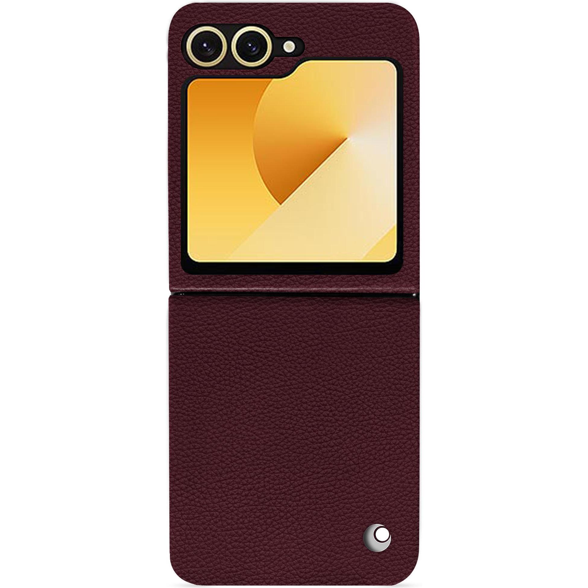 Noreve Lederschutzhülle Samsung Galaxy Z Flip6 (Samsung Galaxy Z Flip6), Smartphone Hülle, Violett