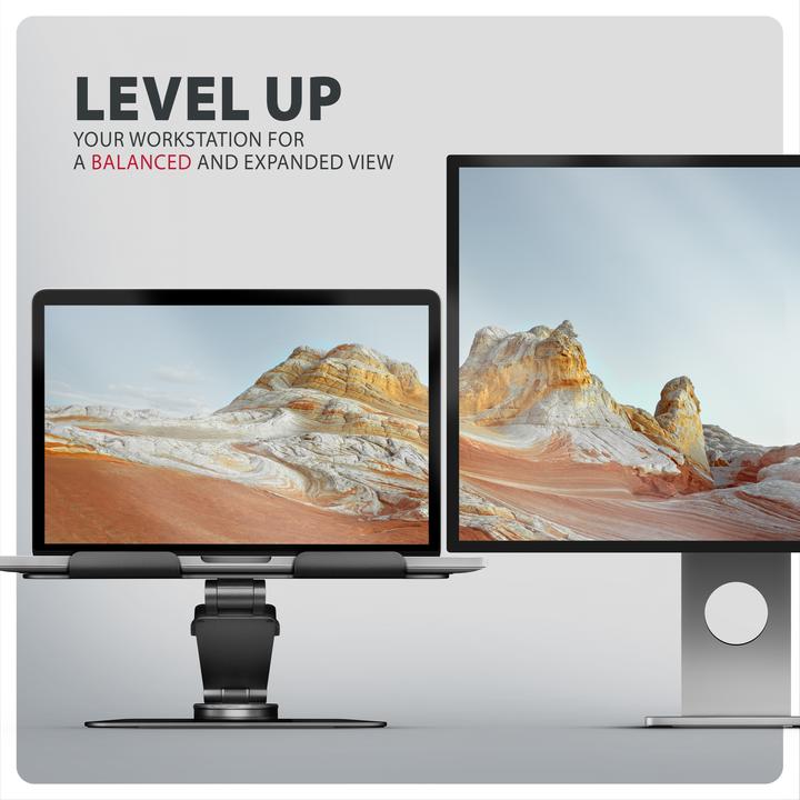 Actual product image Axagon STND-LRB Ständer mit 360°-Drehung für Laptops und Tablets Schwarz