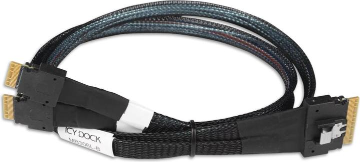 Image du produit Icydock ICY DOCK Câble SlimSAS 8i SSF-8654 vers 2xSlimSAS 4i,SFF-8654 Câble-0,5M (50 cm)