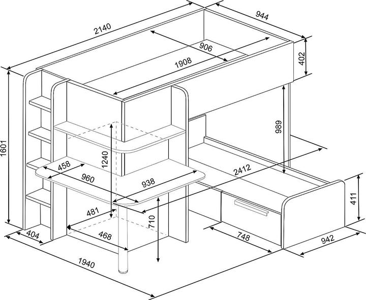 Image du produit Vente-unique Samuel (90 x 190 cm)