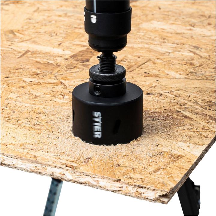 Produktbild Stier Lochsägen-Set HSS-Co8 Bimetall, 44mm Schnitttiefe, 14-teilig (20, 22, 25, 32, 35, 40, 44, 51 (20 mm, 22 mm, 25 mm, 32 mm, 35 mm, 40 mm, 44 mm, 51 mm, 60 mm, 68 mm, 76 mm)