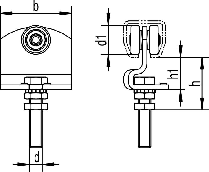 Produktbild Helm Schiebetor-Beschläge 2-rollig