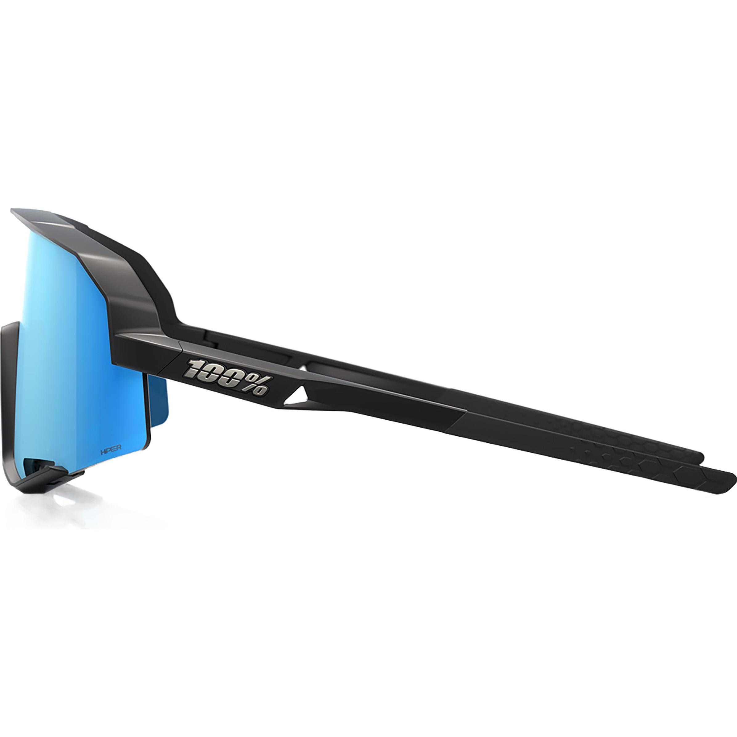Thumbnail - 100%, Unisex, Sportbrille, Slendale - Matte Black - HiPER Blue Multilayer Mirror L (Matte Black, HiPer blue multilayer m...