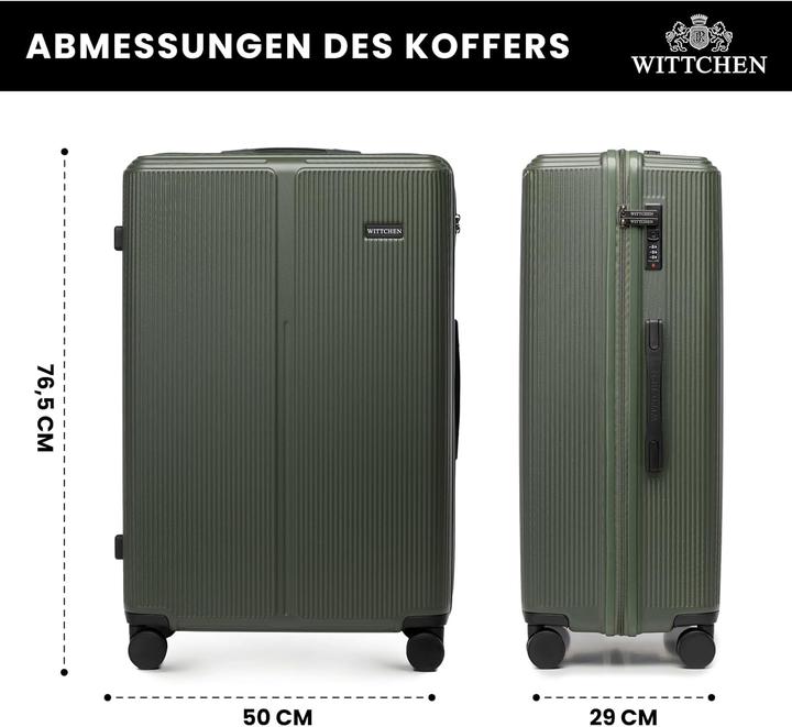 Image du produit Wittchen Hartschalen-Trolley XL mit Zahlenschloss (96 l)