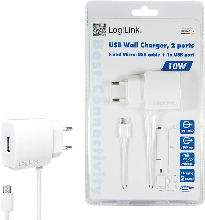 Image du produit LogiLink Adaptateur pour prise USB (10 W)