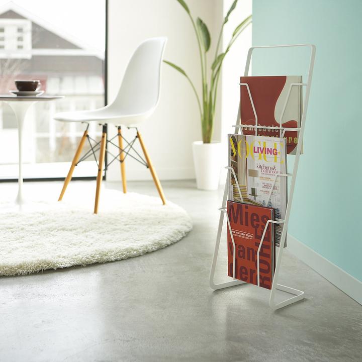Image du produit Yamazaki Porte-revues à 4 compartiments TOWER (25 x 18 x 71 cm)