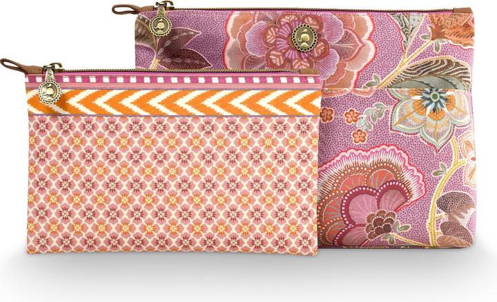 Immagine prodotto PIP Studio Caryn Kosmetiktasche Kombi Matata lila 26x7.5x18cm/22x1x13cm