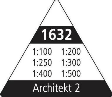 Actual product image M+r M + R triangular ruler 30.0 cm, silver/black (30 cm)