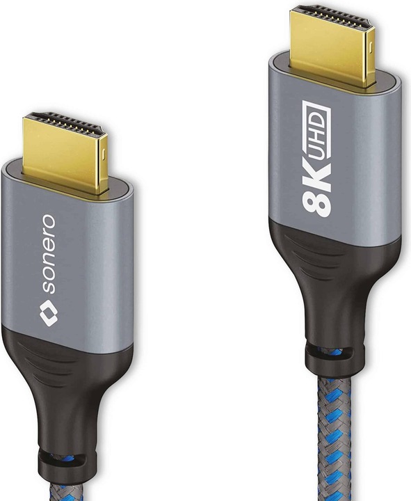 Produktbild Sonero HDMI-Kabel, 8K60, grau/blau, 2 m (2 m, HDMI)