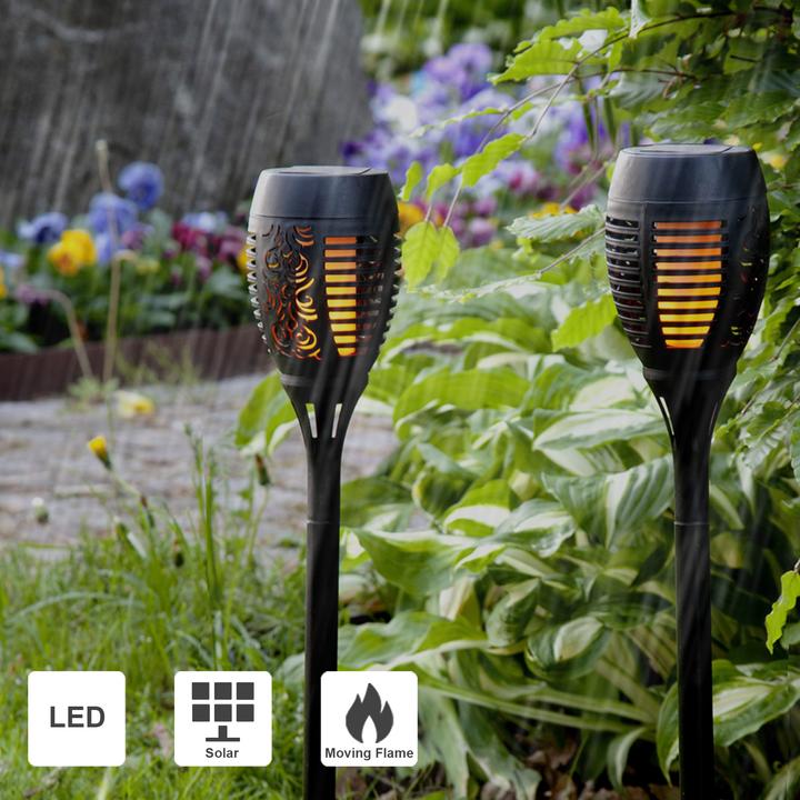 Produktbild Star Trading Solar Fackeln | 6er Set Solar Lampe Outdoor | Solar Gartenleuchte | LED Gartenbeleuchtu (IP44)