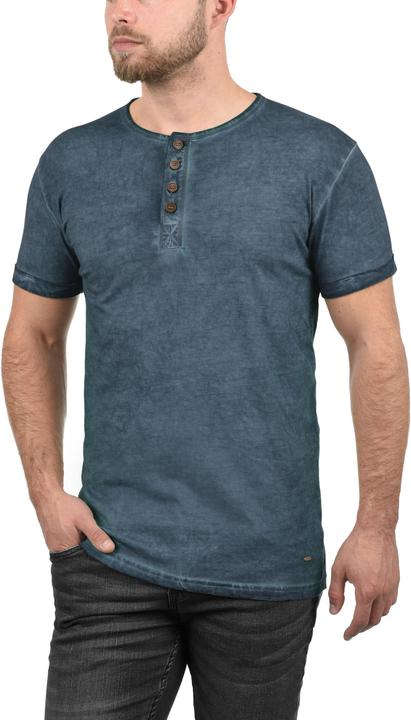 Immagine prodotto Solid Tihn T-Shirt A Maniche Corte Maglietta Da Uomo Con Collo Grandad In Cotone 100% (M)