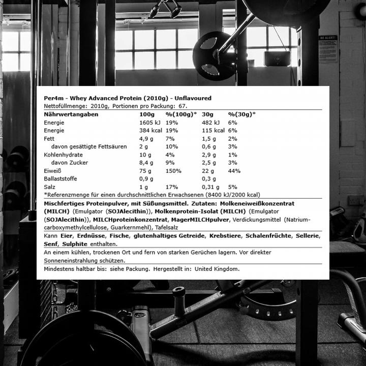 Produktbild Per4m Whey Advanced Protein (2010 g, Neutral)