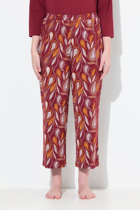 Image du produit Ulla Popken Pantalon de pyjama en coton bio, motif cachemire, avec poches (50, 52)